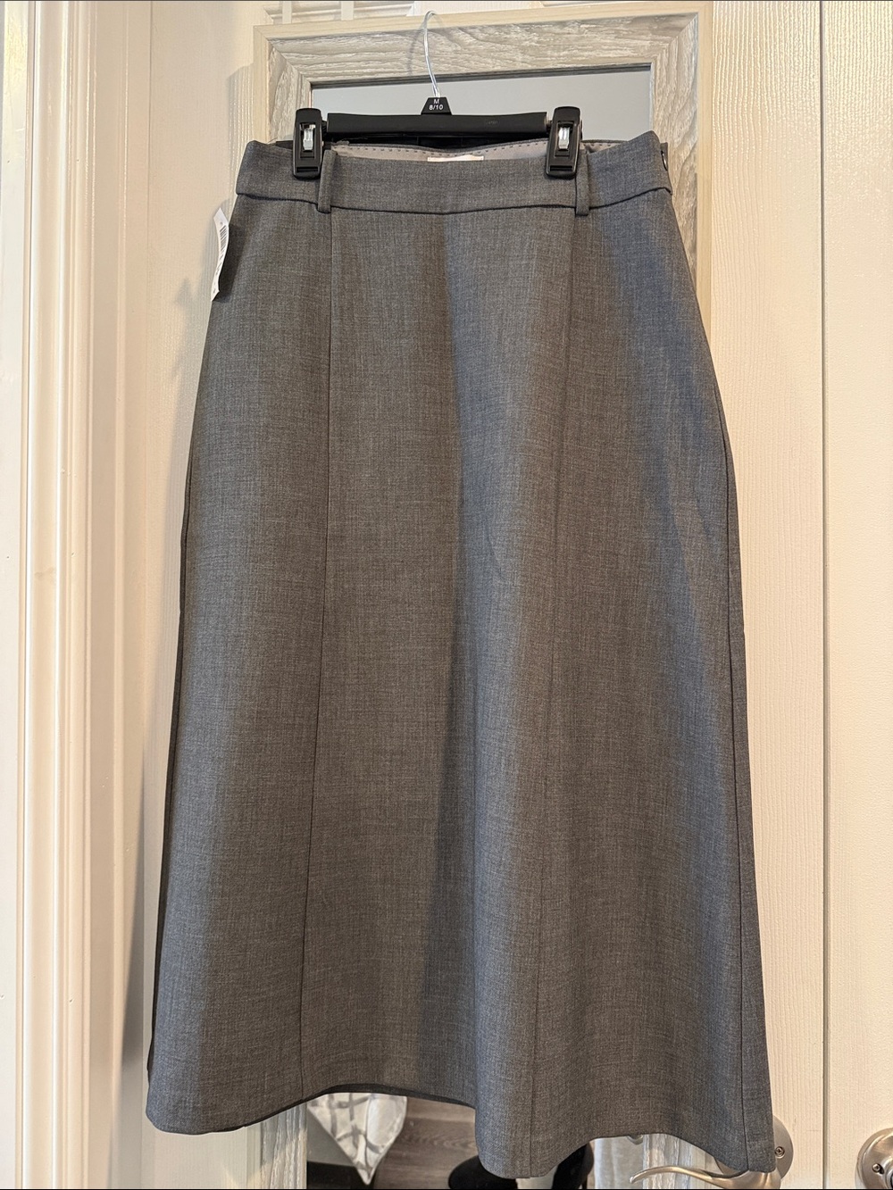 Aritzia Podium Gray A-Line Wool-Blend Skirt